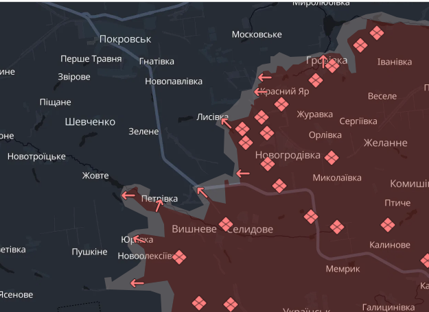 Просування росіян зафіксоване на Покровському напрямку