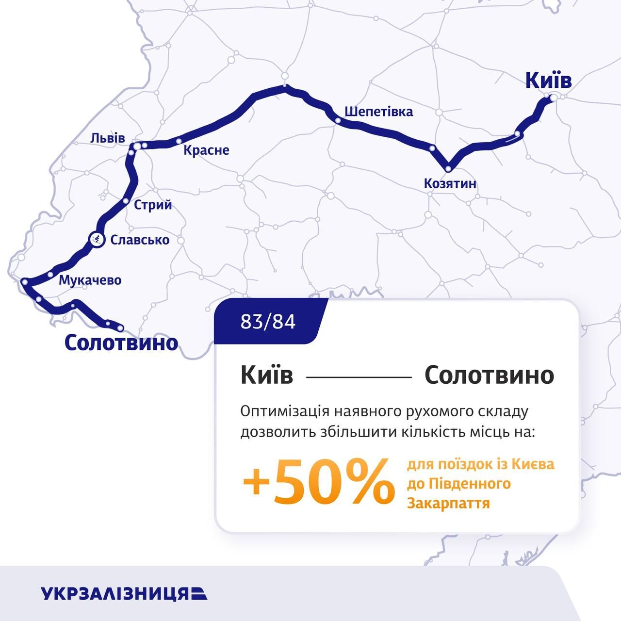 Поїзд № 83/84 Київ – Солотвино