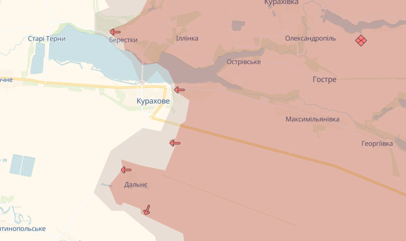 Россияне продвинулись у Курахово Россияне продвинулись у Курахово