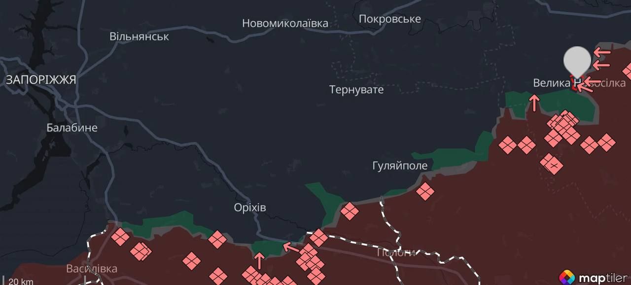 Враг активно прорывается в бег Запорожья. Карта DeepState Враг активно прорывается в бег Запорожья. Карта DeepState