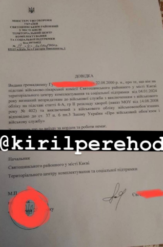 Приклади документів, які нібито роблять рекламодавці для виїзду чоловіків з України