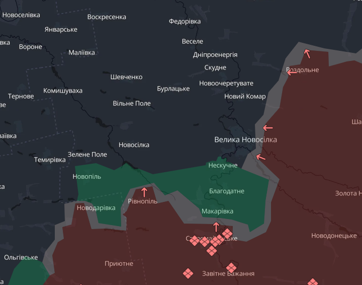 Ворог тисне біля кількох населених пунктів на Времівському напрямку