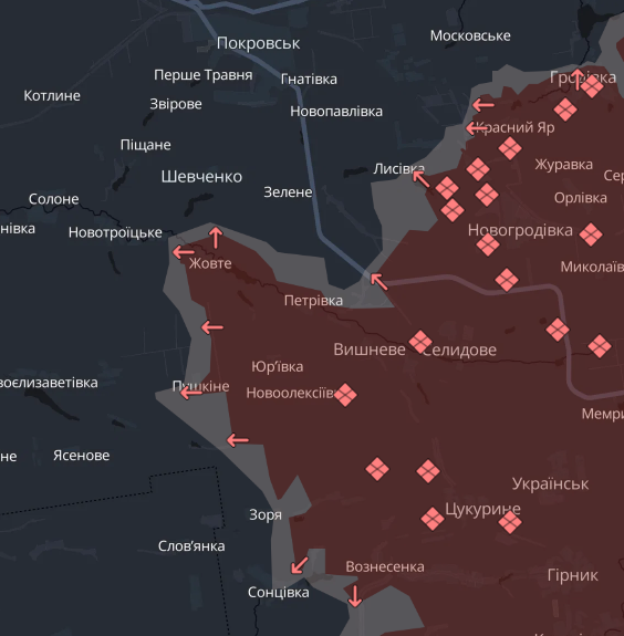 Російські війська захопили Берестки на Донеччині та просунулись на Харківщині – DeepState 1