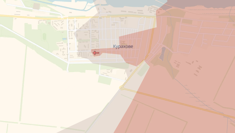 Враг прорвался вперед вблизи Курахово. Карта DeepState