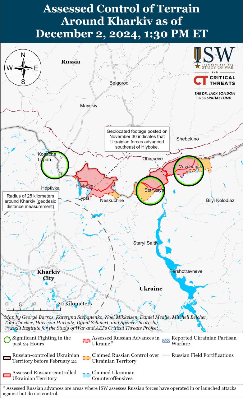 Карта боев в Харьковской области