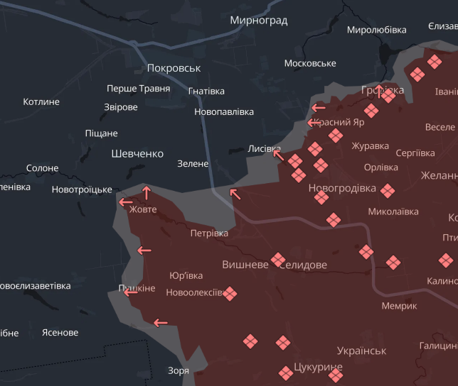 Ворог продовжує наступати поблизу Покровська