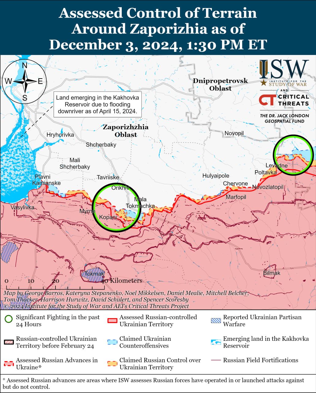 Карта боев на юге Карта боев на юге