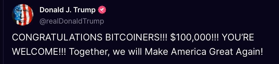 Безумный рост биткоина более $100 тыс. связывают с решением Трампа: что будет с криптой дальше 1