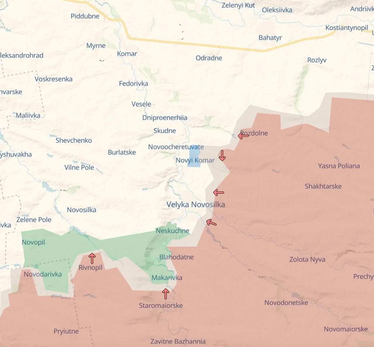 Бої в районі Великої Новосілки