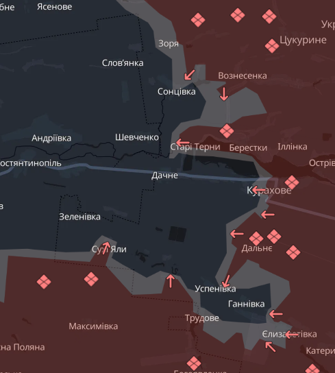 Ворог тисне на Курахівському напрямку