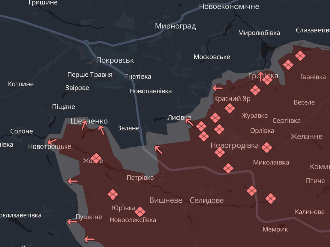 Активні бої не вщухають поблизу Покровська