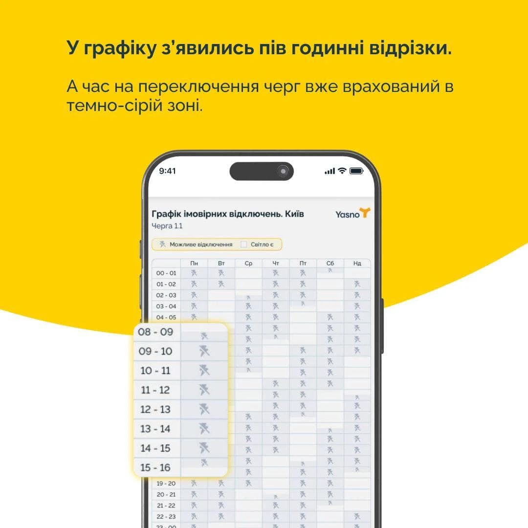 Часов без электричества станет в полтора раза меньше: в Украине новая система отключений света 1