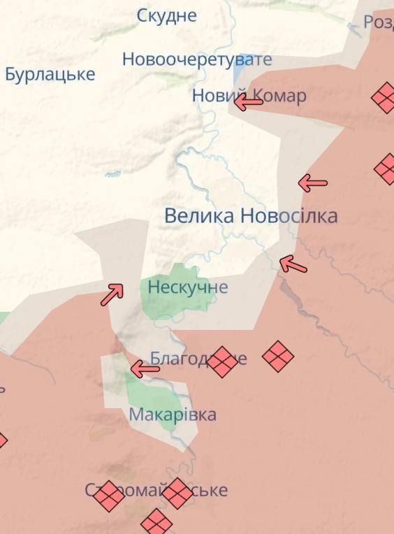 Просування окупантів на Сході активізувалося. Мапа Deep State Просування окупантів на Сході активізувалося. Мапа Deep State