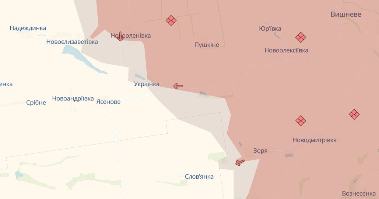 Нові просування окупантів Нові просування окупантів