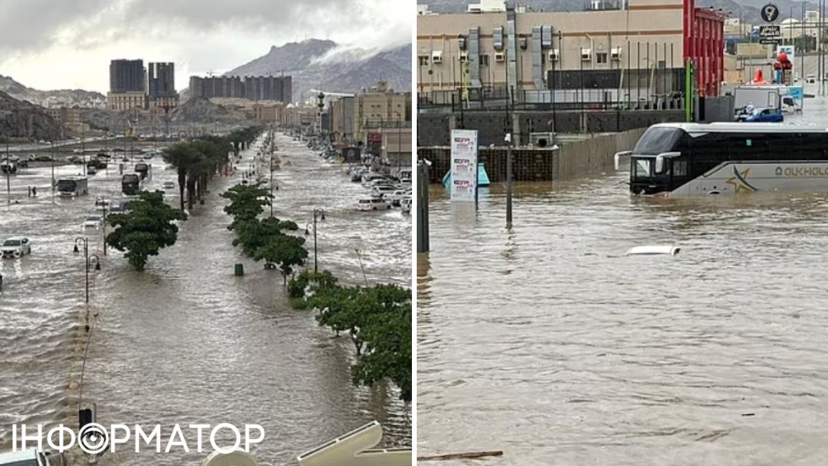 Вулиці Мекки залило водою, людям довелося кинути автомобілі