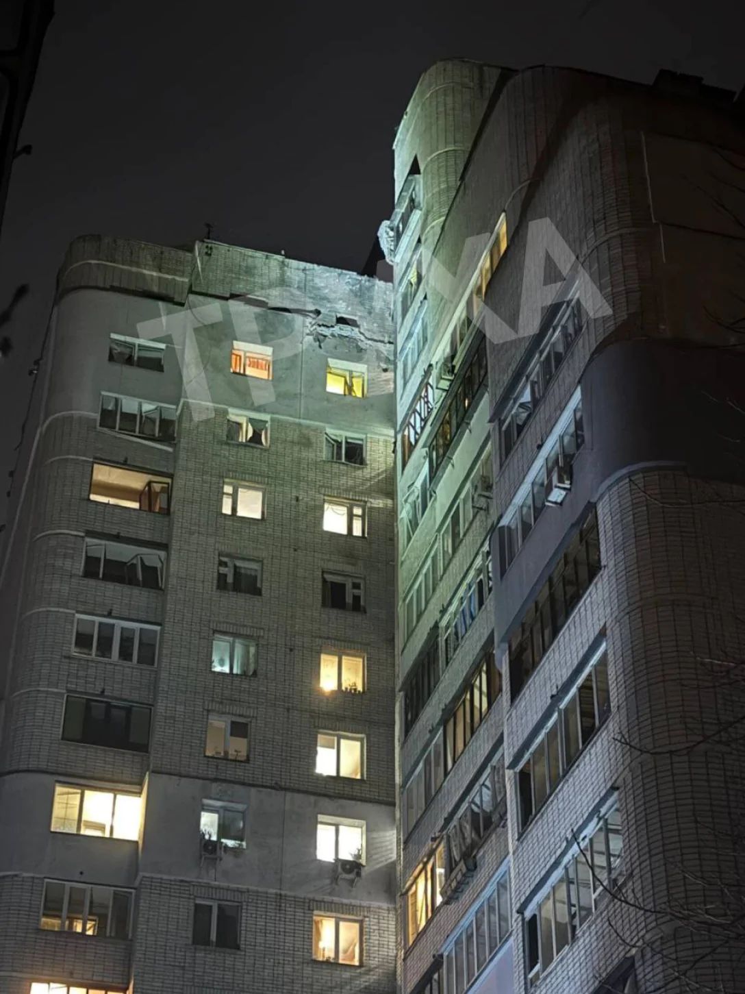 "Шахед" влучив у будинок в Києві. Фото: Труха "Шахед" влучив у будинок в Києві. Фото: Труха