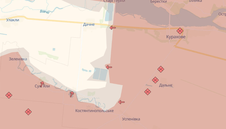 Росія захопила Курахове. Карта DeepState Росія захопила Курахове. Карта DeepState