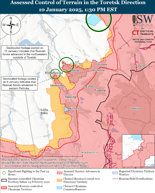Бої у Торецьку: росіяни зайняли найвищу висоту у місті, яке ворог розніс артилерією та КАБами 1