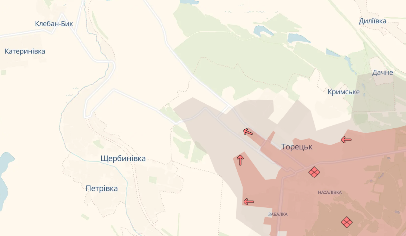 Россияне продвинулись в Торецке Россияне продвинулись в Торецке