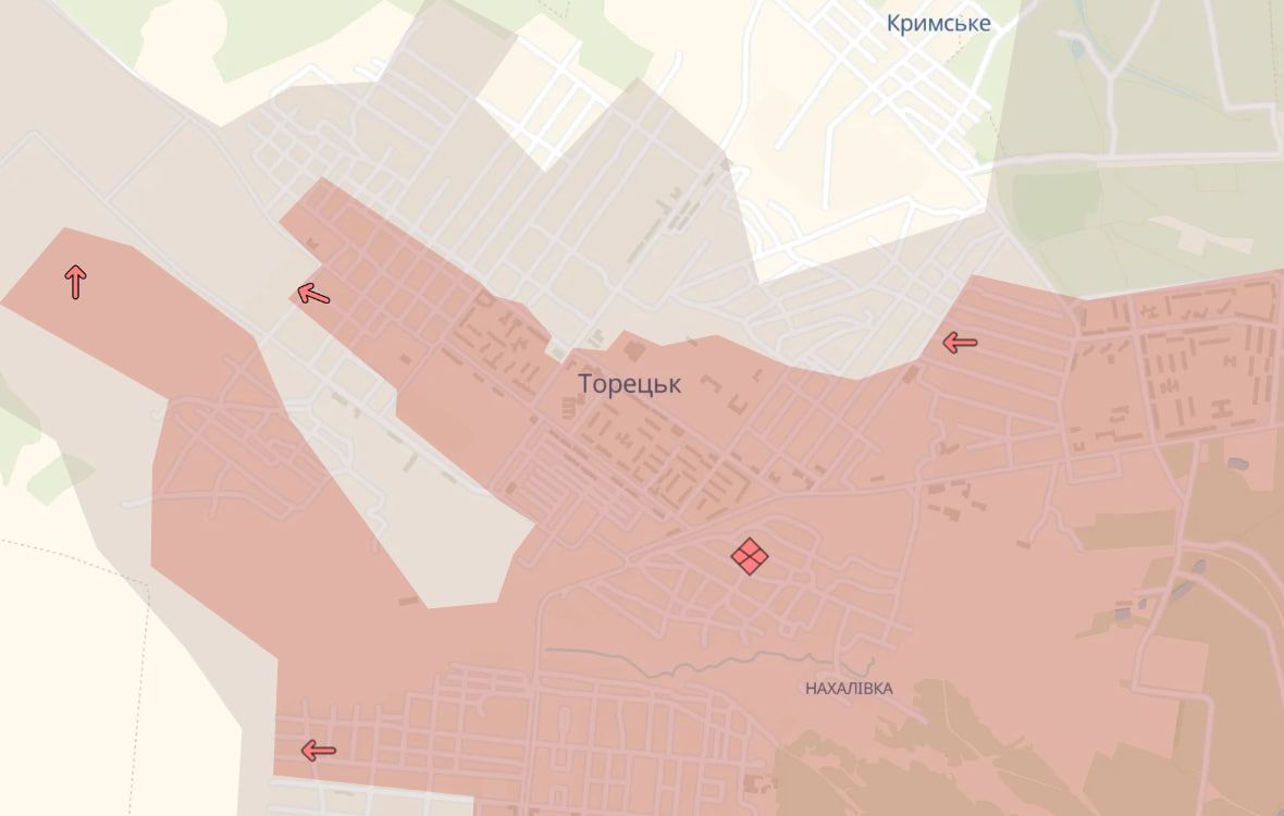 Просування окупантів в Торецьку