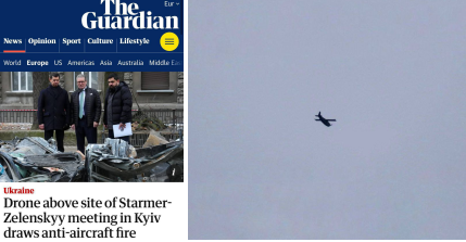 Під час зустрічі Стармера з Зеленським було чутно звуки дронів