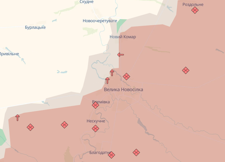 Россияне оккупировали Времовку. Карта - DeepState Россияне оккупировали Времовку. Карта - DeepState