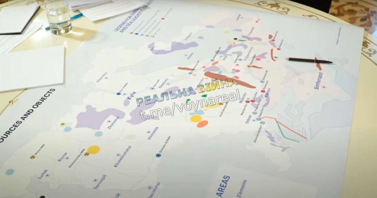 Карта полезных ископаемых Украины