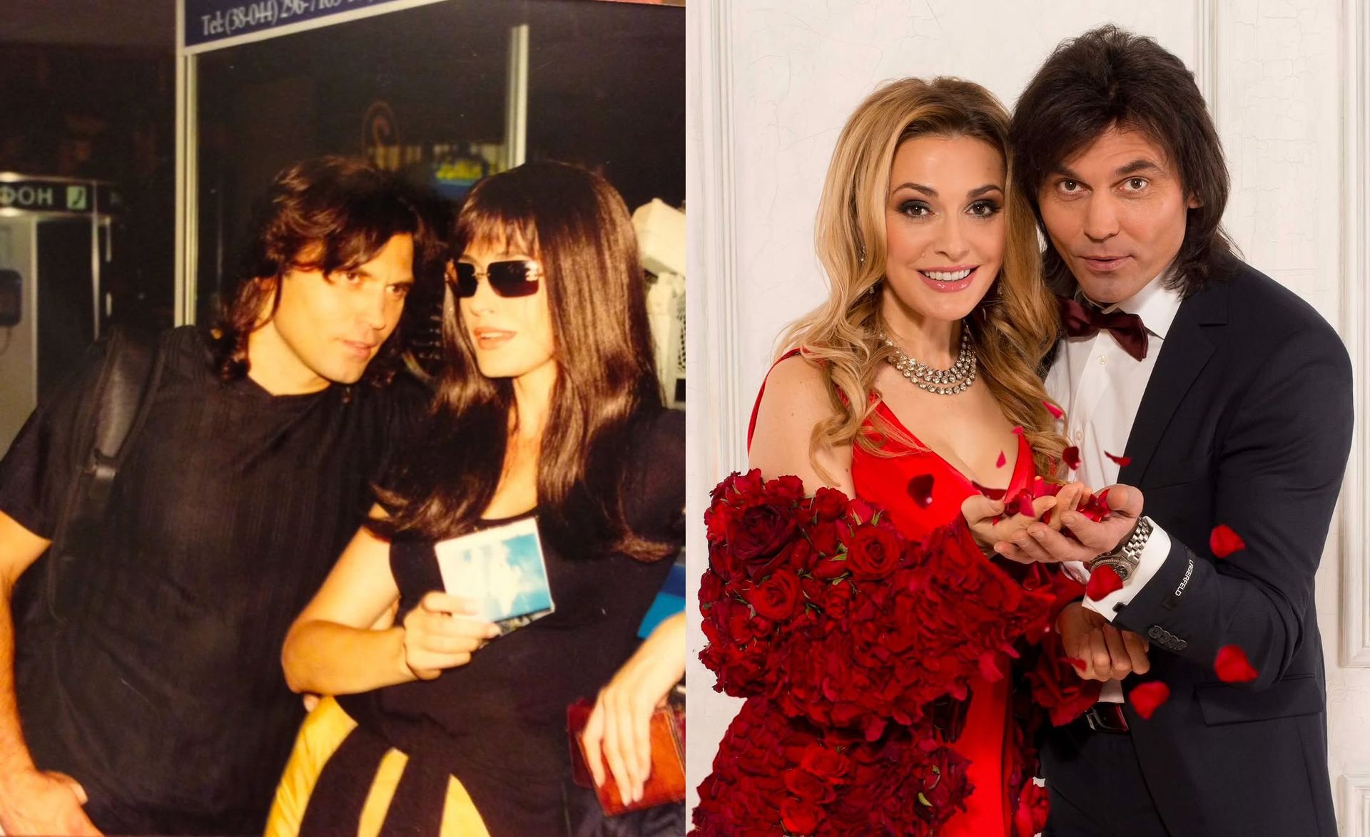 Ольга Сумская и Виталий Борисюк в разные годы жизни