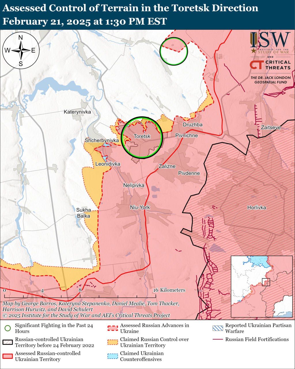 Ситуація у Торецьку на 20-21 лютого 2025 року Ситуація у Торецьку на 20-21 лютого 2025 року