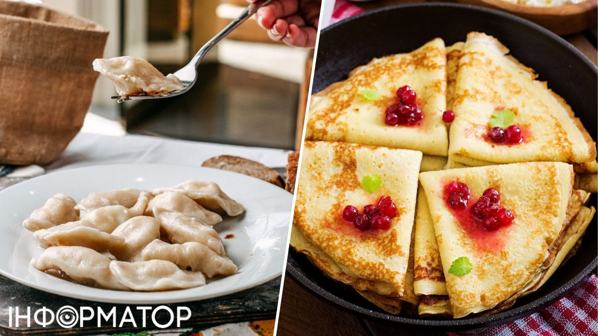 Головними на столі на Масницю є млинці і вареники.