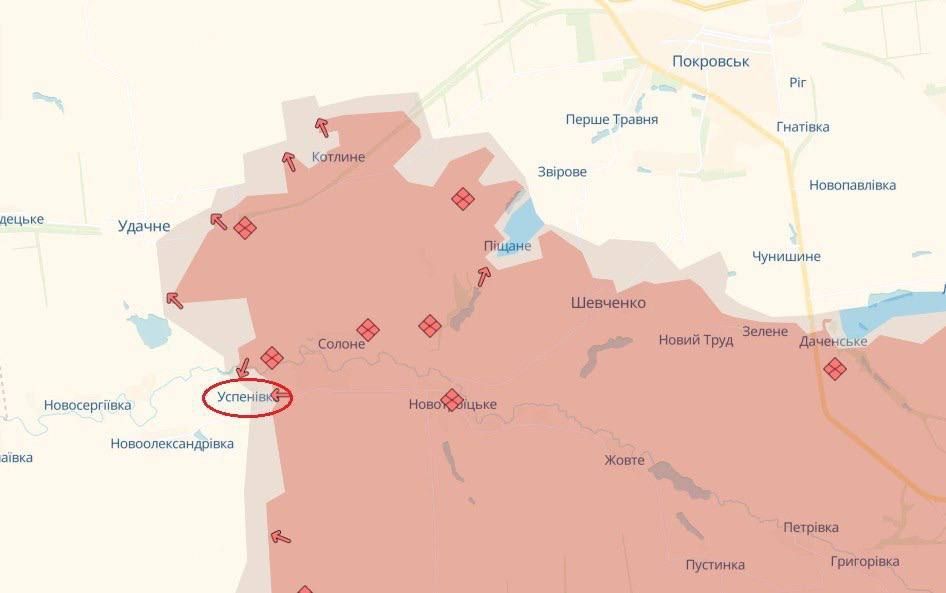 Успенівка утримує тиск окупантів Успенівка утримує тиск окупантів