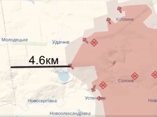 Відстань від Котлино до Дніпропетровщини