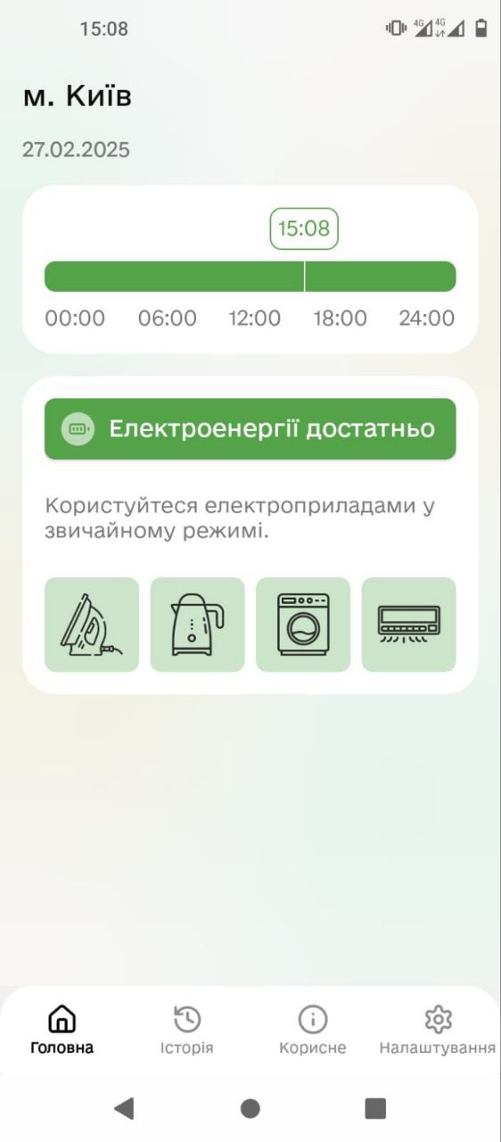 Застосунок Укренерго Застосунок Укренерго