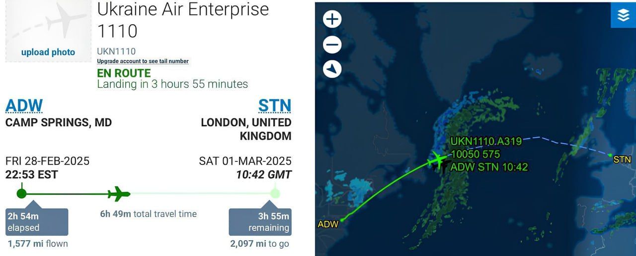 Літак Зеленського вилетів із США: куди прямує президент 1