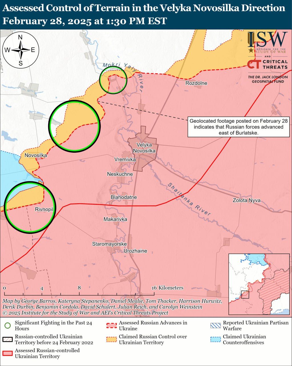 Россияне атакуют поблизости Покровска и Курахово: карты ISW 8