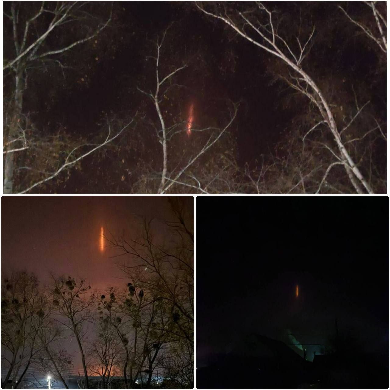 В Харьковской области увидели столб света в небе - эксперты объяснили необычное явление 1