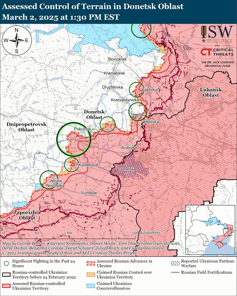 Росіяни просуваються біля Покровська, а ЗСУ мають успіхи в Торецьку - ISW 4