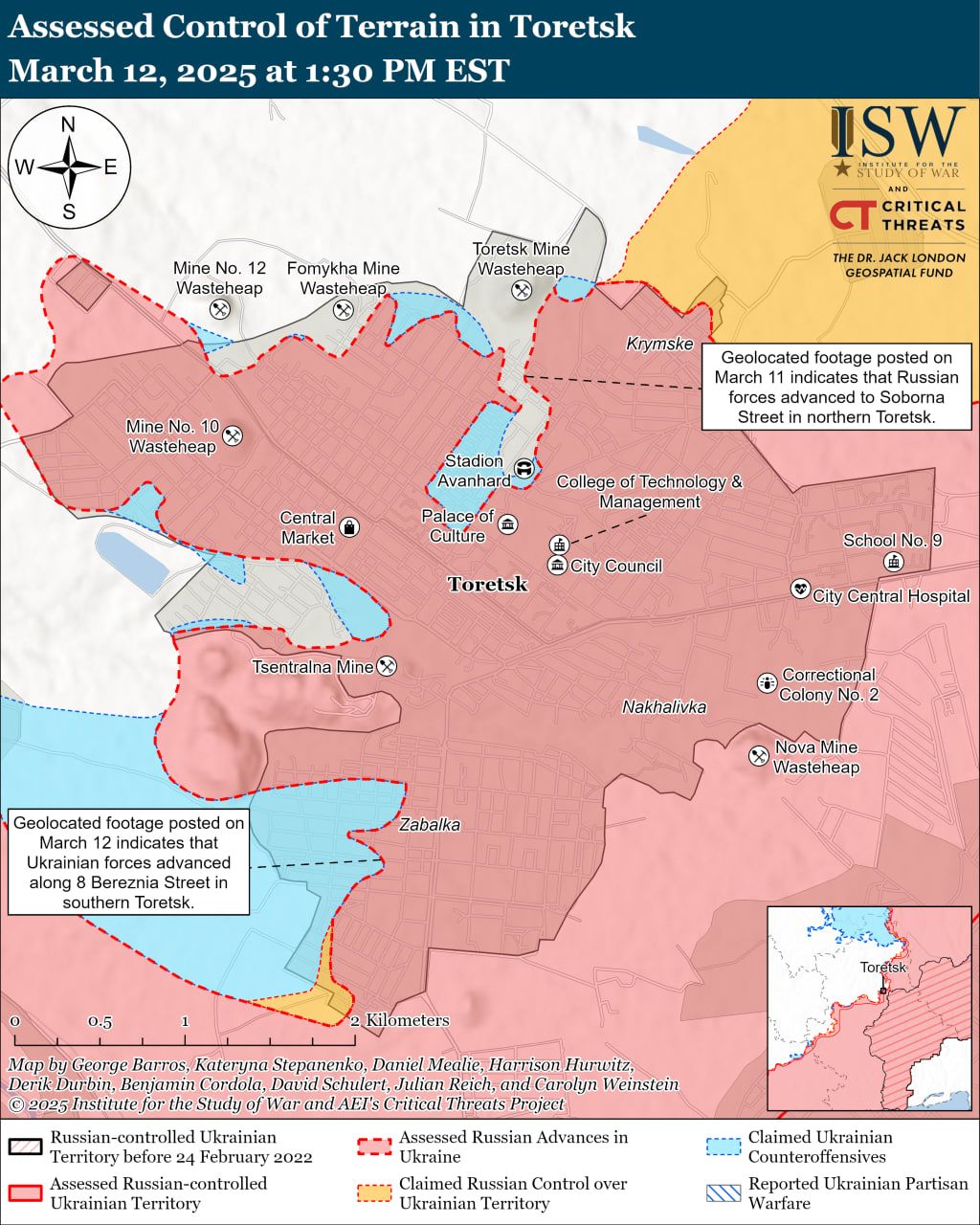 Карта боев на Торецком направлении Карта боев на Торецком направлении