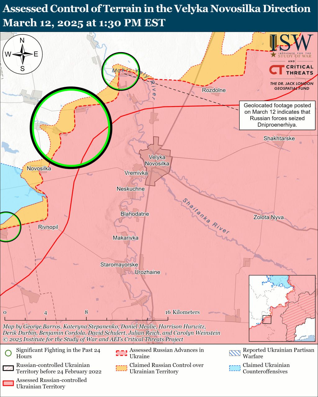 Карта боев в районе Большой Новоселки Карта боев в районе Большой Новоселки
