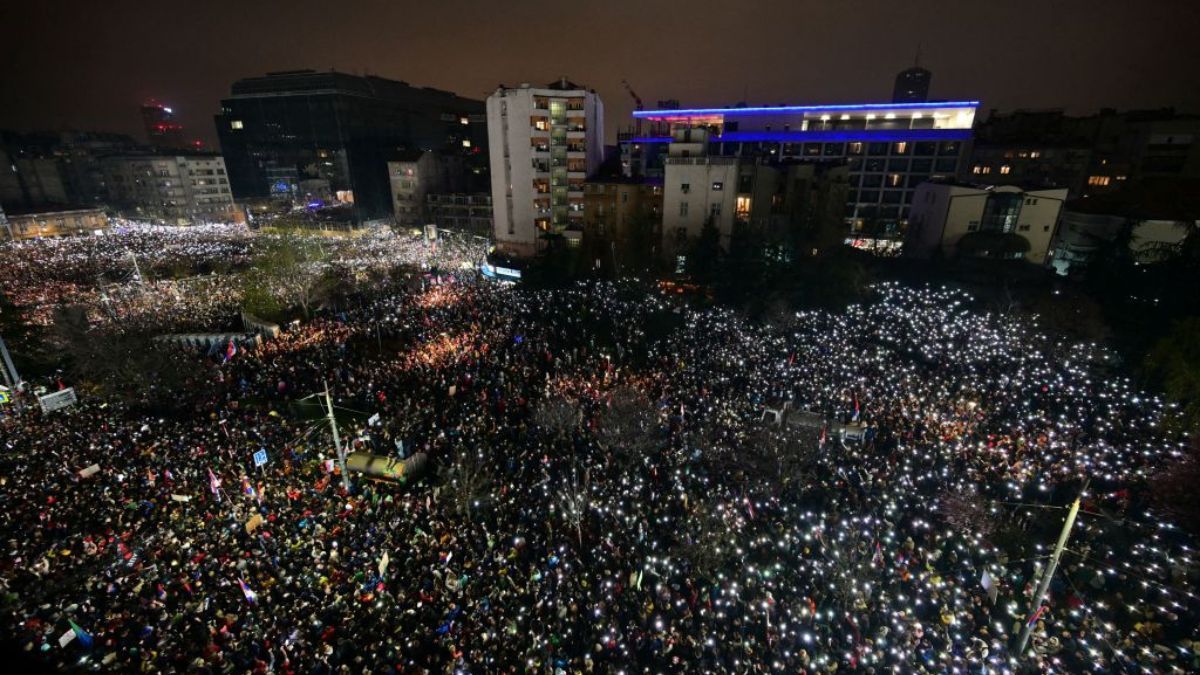 Протесты в Сербии