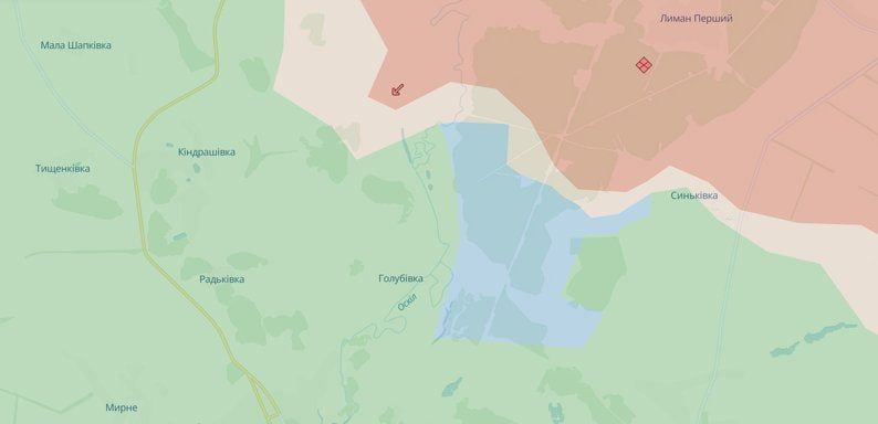 Ситуация в районе реки Оскол. Карта DeepState Ситуация в районе реки Оскол. Карта DeepState