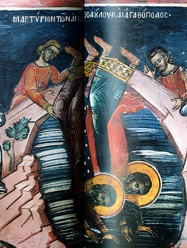 Святых утопили в море за веру Божию.