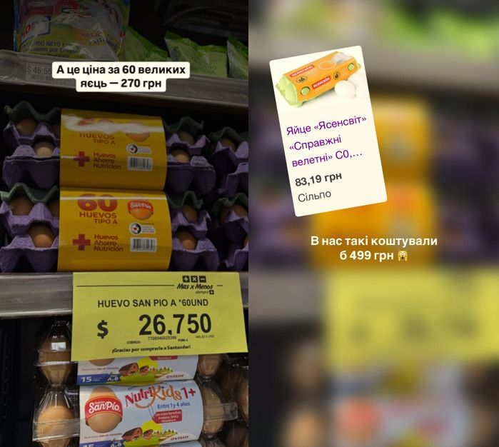 Ектор порівняв ціни на яйця