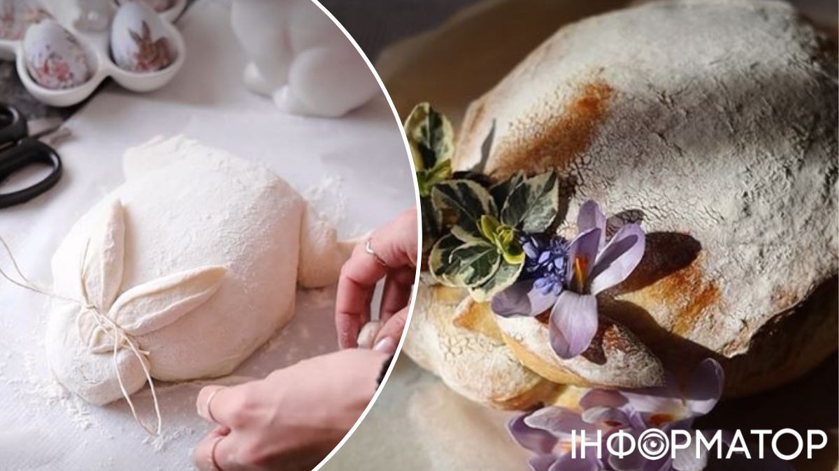 Пасхальний кролик з дріжжового тіста 1