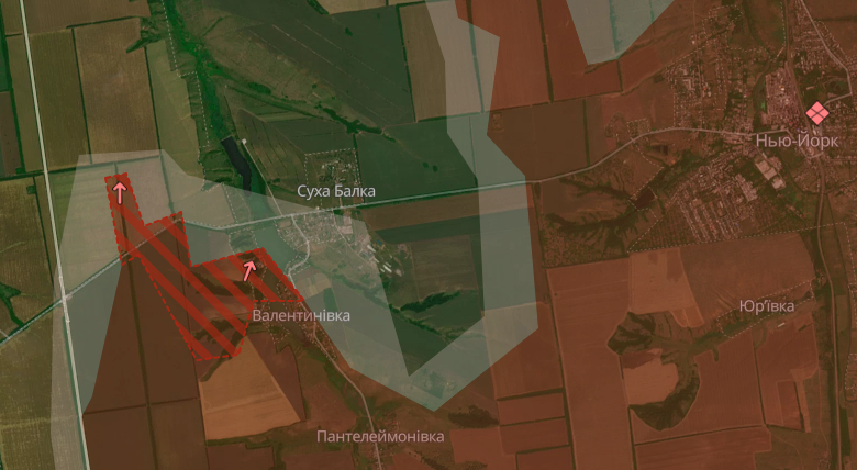Противник просувається біля Сухої Балки Противник просувається біля Сухої Балки