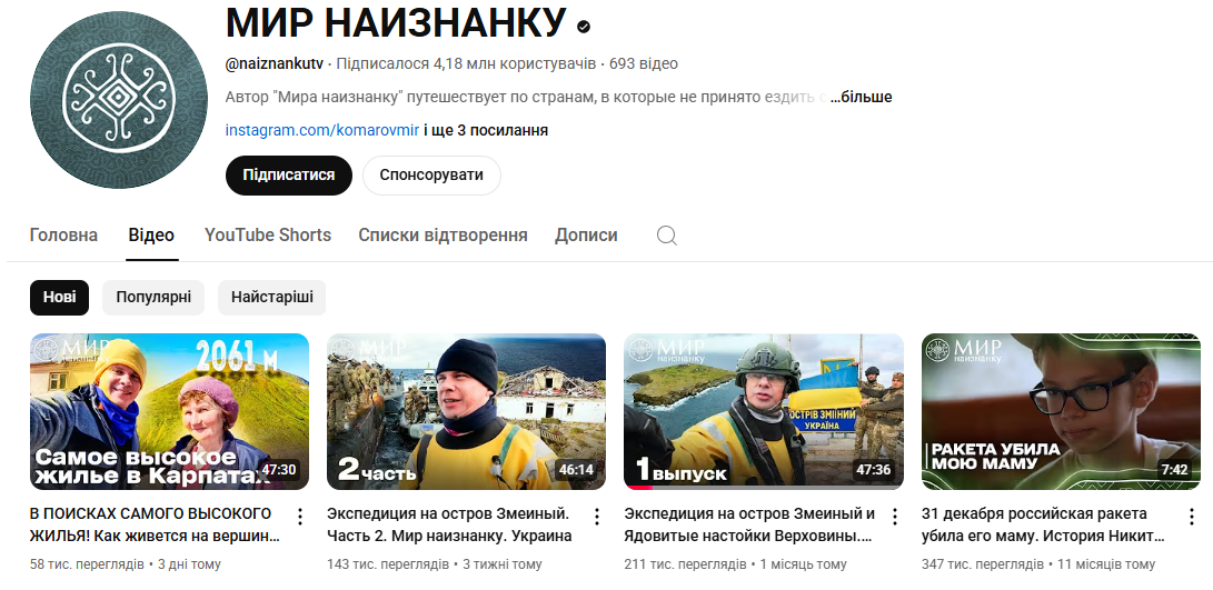 Выпуски Дмитрия Комарова, которые перевели на русский язык Выпуски Дмитрия Комарова, которые перевели на русский язык