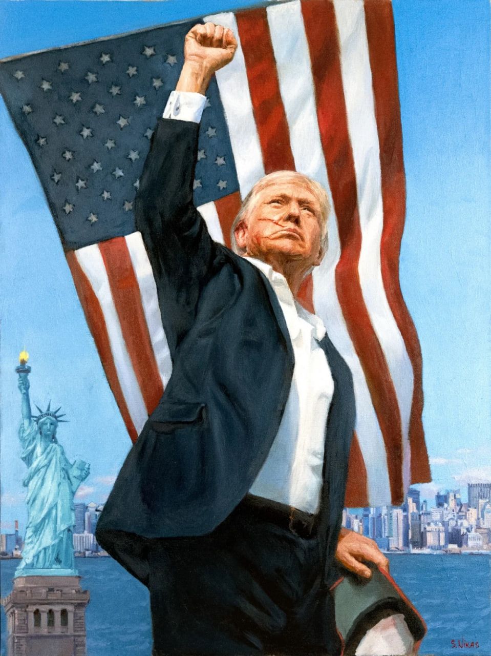 Путін подарував Трампу портрет, зроблений придворним художником Нікасом Сафроновим 1