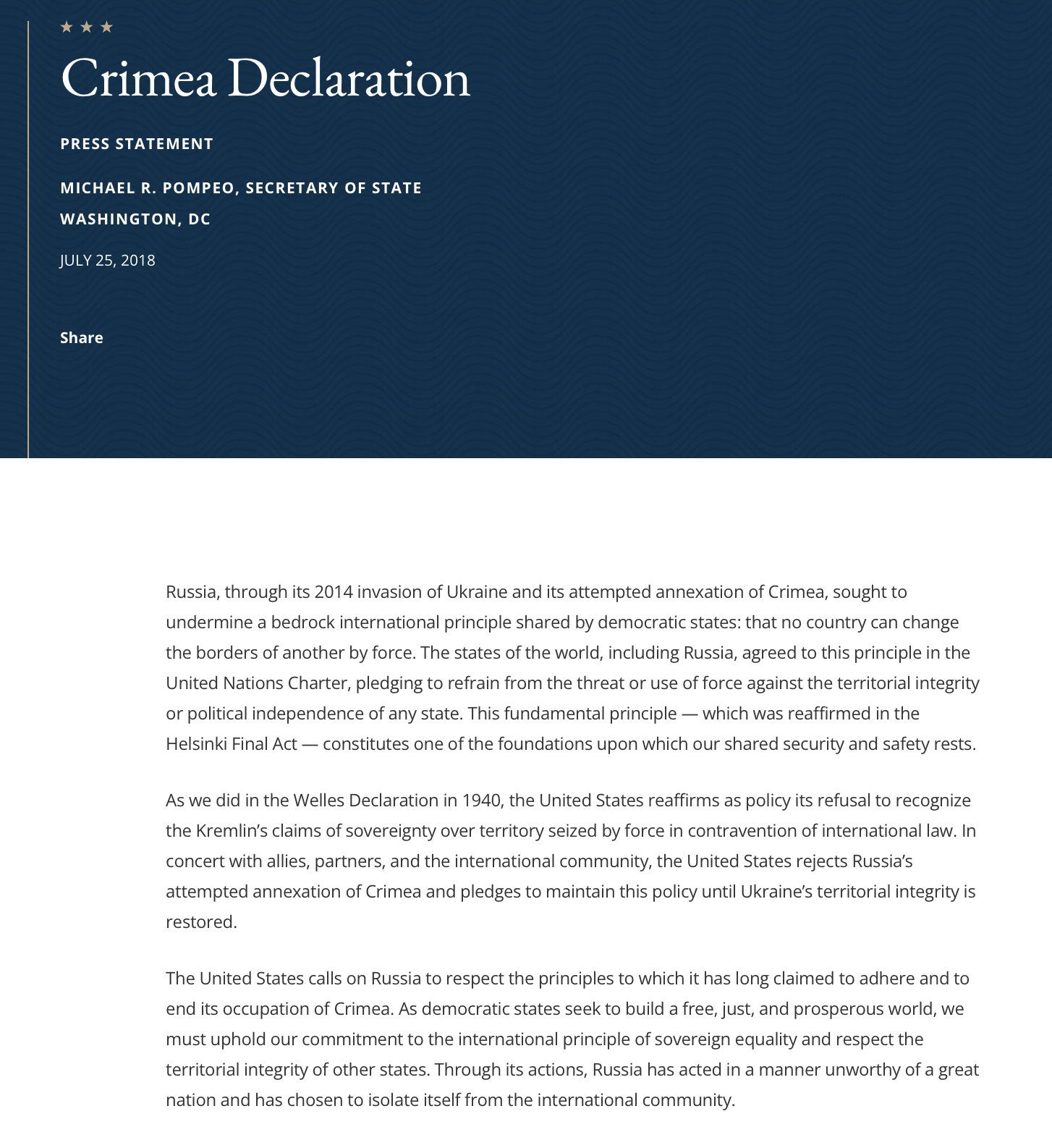 Зеленський відповів на закиди Трампа: нагадав про "Кримську декларацію", яку США ухвалили у 2018 році 1