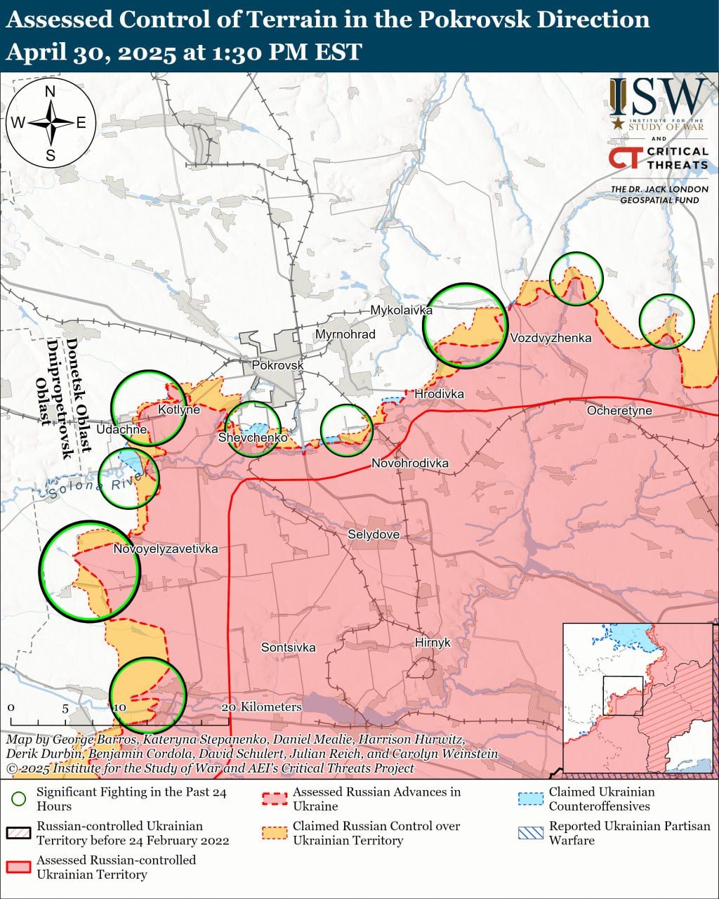 ISW про ситуацію на фронті: ЗСУ просуваються на Курщині, росіяни - у Торецьку 8