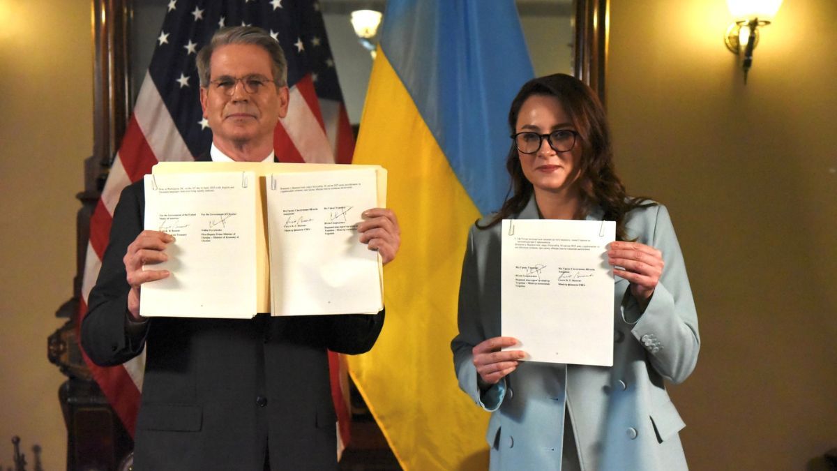 Перша віцепрем’єр-міністерка — Міністерка економіки України Юлія Свириденко та міністр фінансів США Скотт Бессент Фото: ФБ Юлії Свириденко